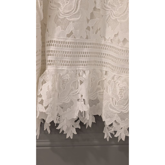 Women's Adelyn Rae White Lace Dress M - Picture 3 of 16